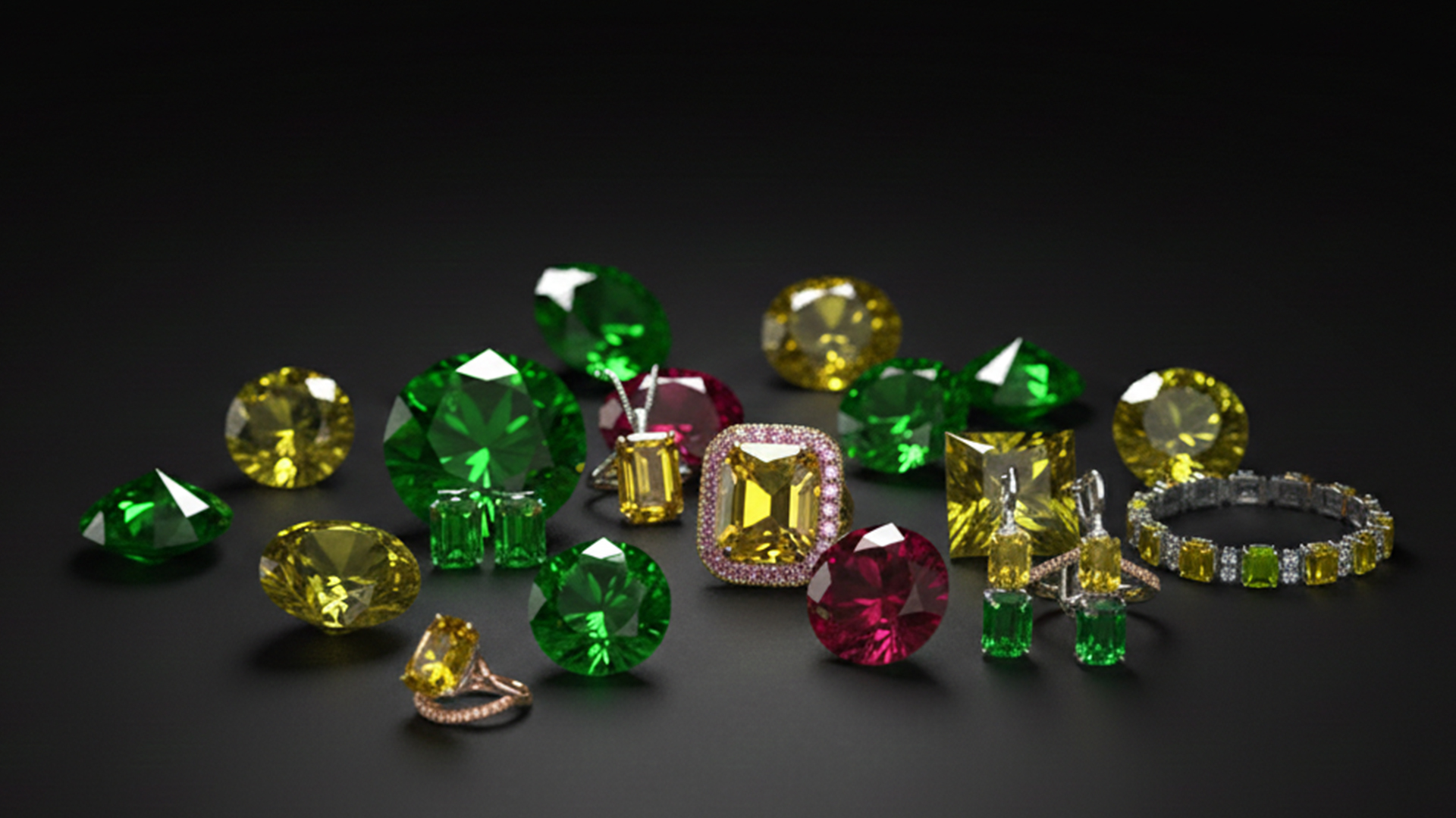 Beautifully cut Ceylon gems